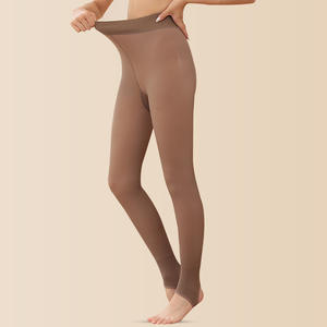 Collants thermiques translucides doublés polaire couleur chair foncée pour femme – Vente en gros usine – Collection Hiver - Product Image 6