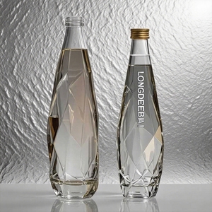 Thiết Kế Mới Tùy Chỉnh Độc Đáo Rõ Ràng Hình Dạng Không Thường Xuyên Pha Lê 350Ml 500Ml <span class=keywords><strong>750Ml</strong></span> Tequila Rượu Rượu Chai Nước Thủy Tinh Chai Rượu Vang - Product Image 2