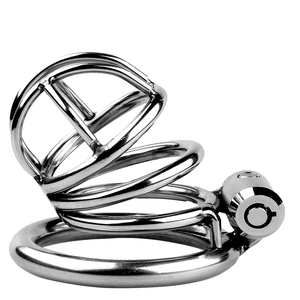 <span class=keywords><strong>Cage</strong></span> de chasteté en acier inoxydable pour hommes, jouets sexuels courts en métal SM pour hommes, dispositif de verrouillage du pénis pour la conquête des désirs sexuels - Product Image 1
