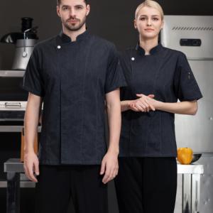 เสื้อแจ็กเก็ตพ่อครัวผ้าฝ้ายโพลีเอสเตอร์ญี่ปุ่นแท้7สีชุดเชฟระบายอากาศได้ - Product Image 5