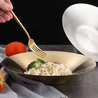Geborsteld RVS Kegelvormige Schaal Vijf Maten Uitlopende Brede Rand Pasta Salade IJs Fruit Serveerschaal Aangepaste Logo voor Restaurant