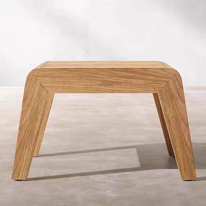 Chaise de jardin en teck, chaise longue d'extérieur imperméable en bois massif, design simple pour villa, cour, balcon - Product Image 2