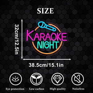 Karaoke-Leucht reklame-USB-betriebenes LED-Neonlicht für Bars, Partys und Wohnkultur-Personal isierte Bar <span class=keywords><strong>Neon</strong></span> - Product Image 3