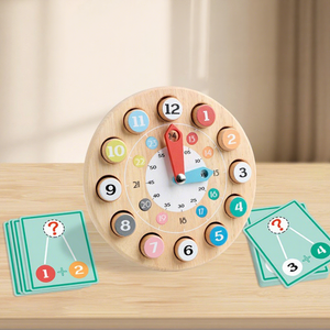 Orologio Digitale <span class=keywords><strong>in</strong></span> Legno 2026 per Bambini: <span class=keywords><strong>Gioco</strong></span> Educativo 2 <span class=keywords><strong>in</strong></span> 1 per il Riconoscimento del Tempo e l'Apprendimento della <span class=keywords><strong>Matematica</strong></span> - Product Image 2