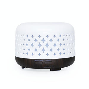 White Wood Grain Essential <b>Oil</b> <b>Diffuser</b> 300ml With Led Light Humidifier For Home Office Use - Product Image 1