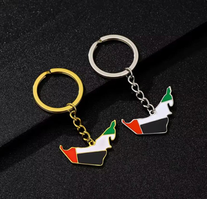 Llaveros de Acero Inoxidable con Mapa de País y Bandera, Resistentes a la Decoloración, Impermeables, Duraderos, para Souvenir o Uso Diario - Product Image 2