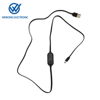 Interrupteur de chauffage intelligent USB-A 5V avec affichage numérique, régulation à 3 niveaux, minuterie et contrôle de la température