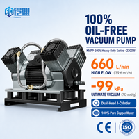 Pompe à vide à piston alternatif sans huile KAIMENG KMPP500V 660L/min 3HP 220V -99kPa pour l'automatisation de l'emballage alimentaire