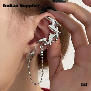 Boucles d'oreilles Cyberpunk de qualité supérieure à clipser et à percer, style LED futuriste, bijoux de mode pour hommes et femmes, en vente - Product Image 1