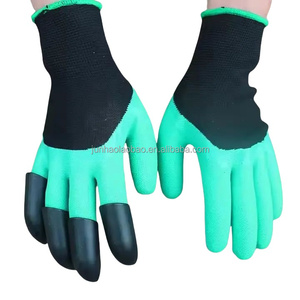 Graven van grond Tuinhandschoen Groen Zacht latexschuim Werkhandschoenen Ademende tuinhandschoenen Werkhandschoen voor het planten van bloemen met klauwen - Product Image 4