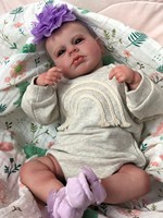 Npk20-Muñeca de bebé hecha a mano para recién nacido, lulou realista, muñeca de tacto suave, con venas Visible de piel pintada en 3D