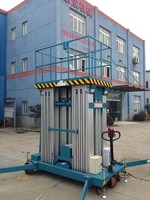 Alat Angkat Orang Portabel Aluminium Ringan Dua Kolom Kapasitas Beban 200kg Pengangkat Vertikal Portabel hingga Ketinggian 8 Meter