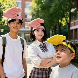 Creative Palm Shaped Character Style Sun <b>Hat</b> 3D Printed Adjustable Hand <b>Hat</b> <b>Summer</b> Prank Gift for Promotional Events - Product Image 5