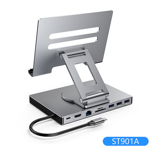 Base de Conexión Tipo-C 4K60Hz con Puerto Gigabit, Divisor USB3.2, Soporte Giratorio para Teléfono Móvil y Tablet, Base de Expansión - Product Image 5