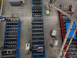 เครื่องขึ้นรูปกระเบื้องสามชั้นสำหรับแผ่นหลังคาเหล็กเคลือบสี ระบบมอเตอร์ปั๊มควบคุมด้วย PLC ความหนา 0.3-0.8 มม. - Product Image 3