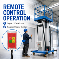 Plateforme élévatrice électrique portable à double mât vertical 4-14m en alliage d'aluminium