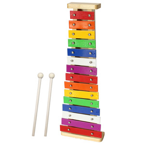 Xylophone Glockenspiel en métal arc-en-ciel à 15 tons avec maillets, instrument de percussion Orff, jouet musical éducatif précoce pour enfants - Product Image 1