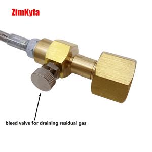 Station de remplissage de bouteilles de CO2 Sodastream, outils pneumatiques, adaptateur de remplissage et de charge en acier inoxydable, tuyau de 1,5 m/60 pouces, W21.8 W21.8-14 - Product Image 5