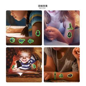 Set di 2 pezzi di dinosauro unicorno carino con tatuaggio luminoso per bambini e bambini - Product Image 5