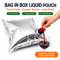 Sac aseptique personnalisé en boîte avec valve Vitop, qualité alimentaire, étanche, sac BIB 3L 5L 10L pour l'emballage de vin et de liquides
