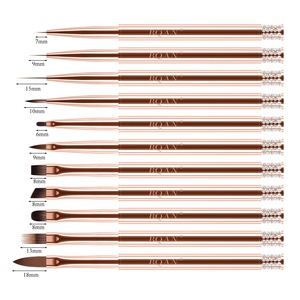 Pinceaux professionnels pour nail art en nylon avec manche métallique doré, pour détails ovales, <span class=keywords><strong>gel</strong></span>, vernis et liner 3D pour ongles - Product Image 5