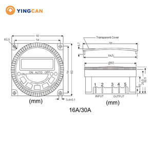 TM-619H-2 TM619H-2 5pin 30A LCD kỹ thuật số hẹn giờ chuyển đổi 24 giờ lập trình 230V đầu ra pin Powered kín bảo vệ Bìa thời gian - Product Image 3