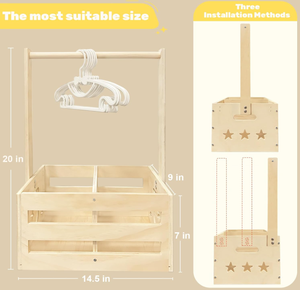 Cajón de madera para <span class=keywords><strong>Baby</strong></span> Shower, armario, cesta para <span class=keywords><strong>Baby</strong></span> Shower con perchas y divisores - Product Image 5