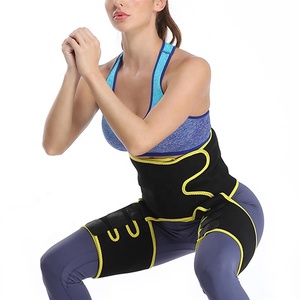 Cinturón para el sudor de las mujeres del medio <span class=keywords><strong>muslo</strong></span> de compresión del de neopreno de logotipo entrenador de cintura - Product Image 2