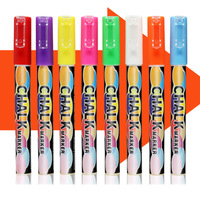 3mm Luminous Water-Based Liquid Chalk Glass Highlighter Colored Marker Pen for Billboard and Chalkboard