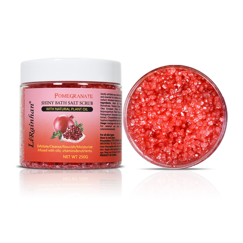 Gommage au sel de bain à la grenade brillante