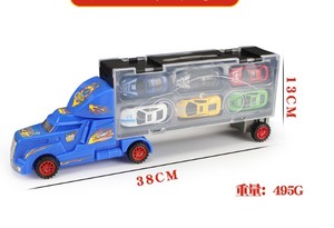 Kids Container Truck <strong>Toys</strong> with 6pcs Alloy Car Metal <strong>Toys</strong> Car Two Side Slide <strong>Trailer</strong> with Diecast Car - Product Image 4