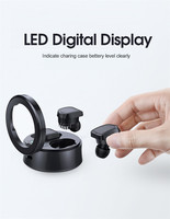 S30 Earphone 5.0 Stereo AptX Bass Dalam, Headphone Nirkabel dengan Mikrofon dan Koneksi Otomatis, Earbud HiFi Tampilan LED Bass Dalam