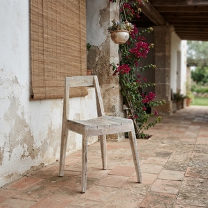 Silla de Comedor Blanca con Asiento Tejido en Espiral, Silla de Comedor Hecha a Mano con Madera Maciza para el Hogar y Restaurantes - Product Image 2