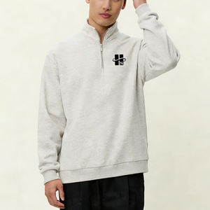 Sudadera de Algodón Francés de Alta Calidad para Hombre, Corte Regular, Personalizada con Bordado, Cierre de Cremallera, Venta al Por Mayor - Product Image 2