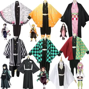 Anime Cos Kimetsu No Yaiba Cosplay Kostuum Nezuko Kamado Tanjirou Shinobu Zenitsu Kids Kimono Uniform Halloween