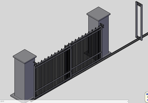 มอเตอร์ประตูบานเลื่อนกลางแจ้งรั้วอลูมิเนียมสำหรับสวนด้านหลังสนามหญ้า - Product Image 6