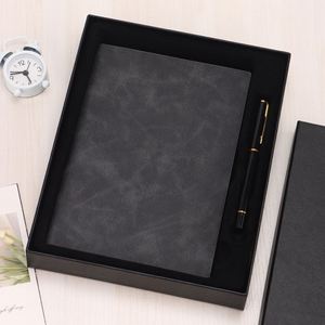 Cuaderno judicial de oficina de tapa blanda de cuero PU con botón metálico, de fábrica, con cinta y encuadernador recargable - Product Image 5