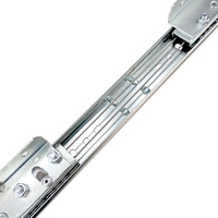 Glissières de table extensible 35 mm de largeur, rail télescopique à double extension complète pour quincaillerie de meubles de salle à manger