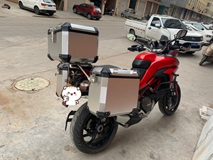 Venta al por mayor 45X27X42 L de aluminio en plata de la motocicleta caja de lado para Ducati multistrada 950 de 1200 - Product Image 4