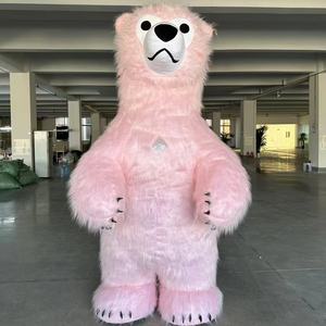 Efun Moq 1 Pcs Tùy Chỉnh Chuyên Nghiệp Inflatable Màu Hồng Gấu Bắc Cực Linh Vật Trang Phục Phim Hoạt Hình Lông Thú Sang Trọng Gấu Linh Vật Trang Phục Cho Bán - Product Image 1