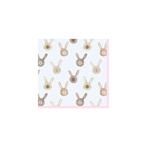 DAMAI Happy <b>Easter</b> Theme with Little Bunny Disposable Party Paper Plates Cups <b>Napkin</b> Rabbit Pattern Tableware Set - Product Image 6