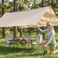 Abri solaire de camping portable, tente pliante, auvent extérieur, bâche imperméable, pare-soleil pour pique-nique, plage