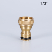 Connecteurs rapides pour tuyau d'eau de jardin 1/2 pouces en laiton, raccord fileté facile 1/2 "femelle