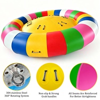 ZHENGKU Tube gonflable tractable de 3 m pour 6 personnes, bateau disco UFO rotatif avec poignées renforcées pour lacs et rivières