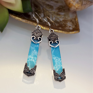 Orecchini Pendenti con Motivo Oceanico Bohémien e Design Intagliato, Accessori di Moda in Stile Vintage per Donne - Product Image 3