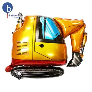 75*63cm Excavator shaped foil balloons for party decoration boy toy