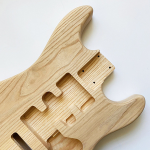 Cuerpo de guitarra DIY al por mayor, sin acabar, en blanco, de fresno SSS, en venta - Product Image 3