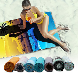 Colorful Printed Customizable Non-slip Kid Swimming <b>Towels</b> Eco Friendly Quick Dry Microfiber <b>Beach</b> <b>Towel</b> - Product Image 1
