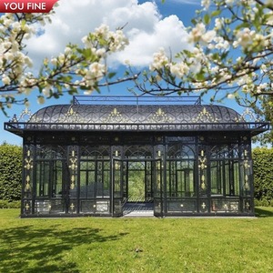 Invernadero de Jardín YOUFINE, <span class=keywords><strong>Orangerie</strong></span> de Hierro Forjado, Gazebo para Jardines y Estancias Históricas al Aire Libre - Product Image 5