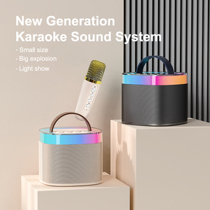 Có thể sạc lại Micro không dây karaoke cho Bluetooth loa khuếch đại âm thanh hộp RGB LED chiếu sáng USB AUX TF FM cho máy tính - Product Image 6